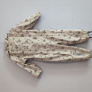 Kids Floral Hooded Rain Suit - Cream